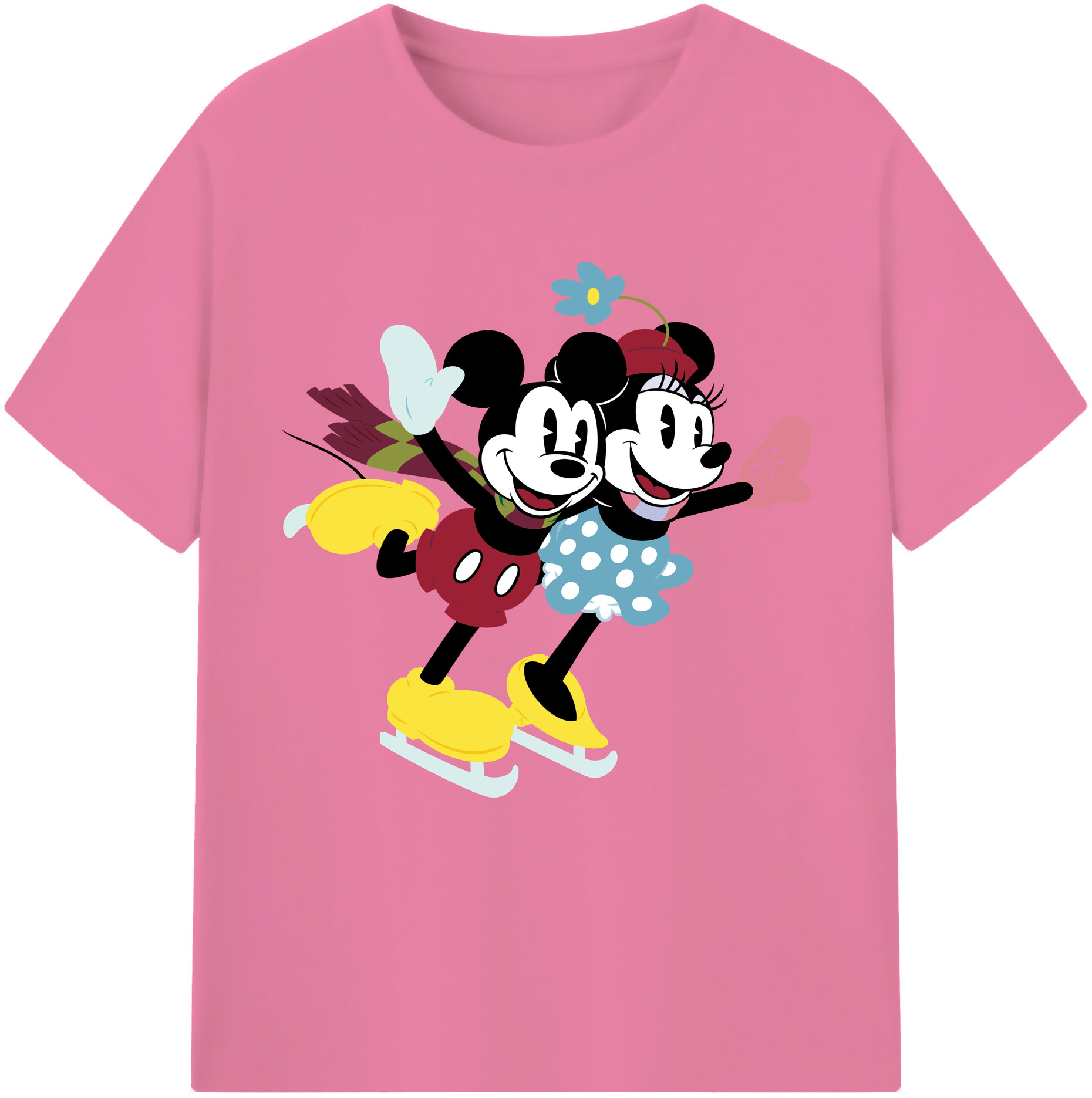 （画像用） ミッキーマウス Mickey Mouse 綿100％半袖Tシャツ（フロントプリント）